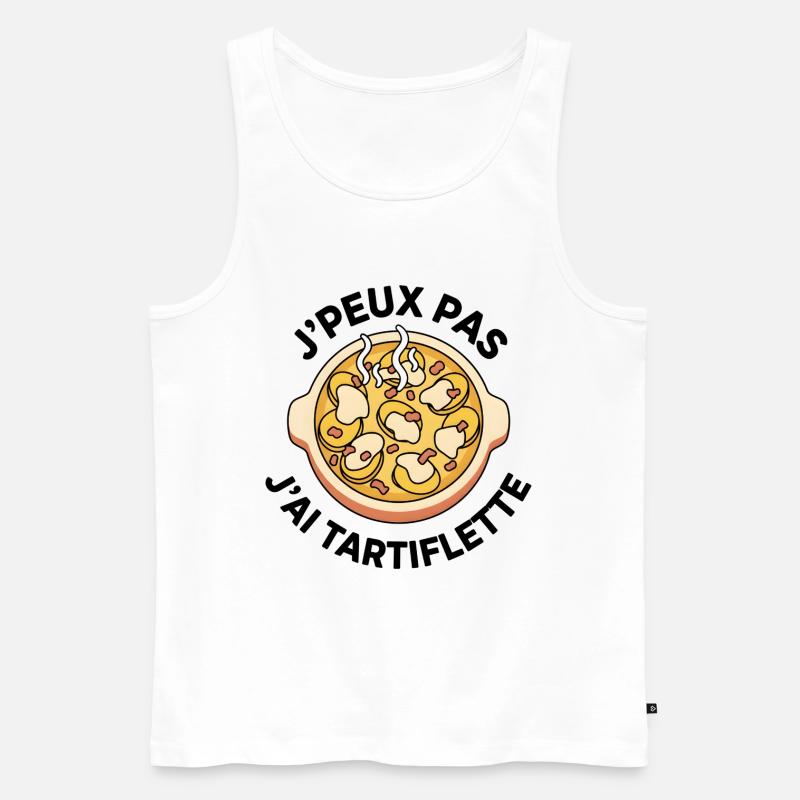 Dampfende Ravioli-Suppe - Männer Premium Bio Tank Top - Weiß