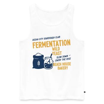 Sourdough Bread Baking Baker Sourdough Starter Jar - Männer Premium Bio Tank Top - Weiß - Vorne - AI Model Male 178 light (178cm)