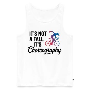 Künstlerisches Radfahren Kein Herbst Es ist Choreografie - Männer Premium Bio Tank Top - Weiß - Vorne - AI Model Male 178 light (178cm)