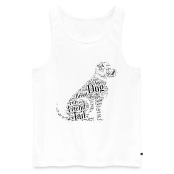 Dog Cloud - Männer Premium Bio Tank Top - Weiß - Vorne - Michal (187cm)