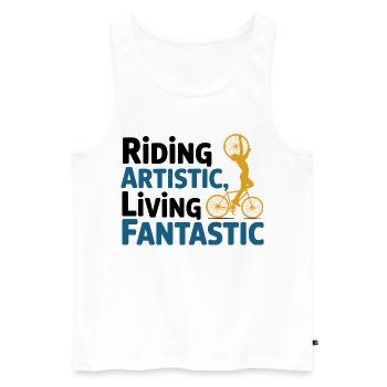 Künstlerischer Radsport - Männer Premium Bio Tank Top - Weiß - Vorne - AI Model Male 178 light (178cm)