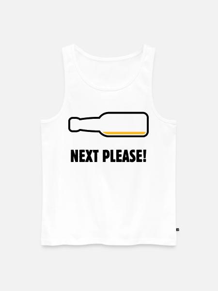 Next Please! (Beer / Beer / POS 2C) - Men's Premium Organic Tank Top - white