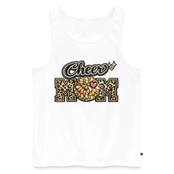 Cheer Mom Leopard Shirt – Mothers Day Gift - Men's Premium Organic Tank Top - white - Front - Michal (187cm)