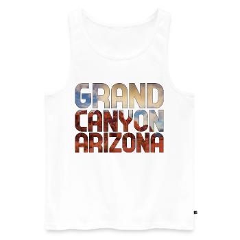 Grand Canyon Arizona Nationalpark - Männer Premium Bio Tank Top - Weiß - Vorne - Michal (187cm)