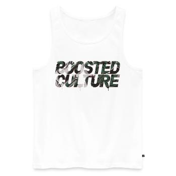 Cultures du tuning turbo de la scène JDM Car Boosted - Débardeur bio Premium Homme - blanc - Devant - Michal (187cm)