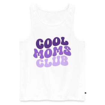 Club des mamans cool - Cadeau de maman pour la fête des mères - Débardeur bio Premium Homme - blanc - Devant - AI Model Male 178 light (178cm)
