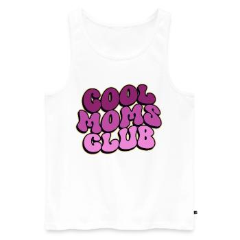 Cool Moms Club - Muttertag Mama Geschenk - Männer Premium Bio Tank Top - Weiß - Vorne - AI Model Male 178 light (178cm)