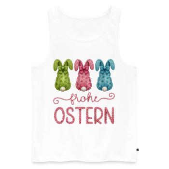 Frohe Ostern - Männer Premium Bio Tank Top - Weiß - Vorne - AI Model Male 178 light (178cm)