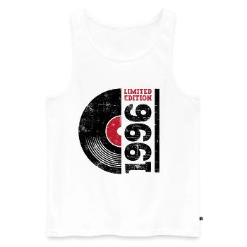 Vintage 1996 - Männer Premium Bio Tank Top - Weiß - Vorne - Michal (187cm)