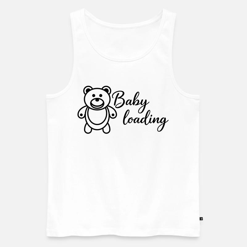 Baby loading - Männer Premium Bio Tank Top - Weiß