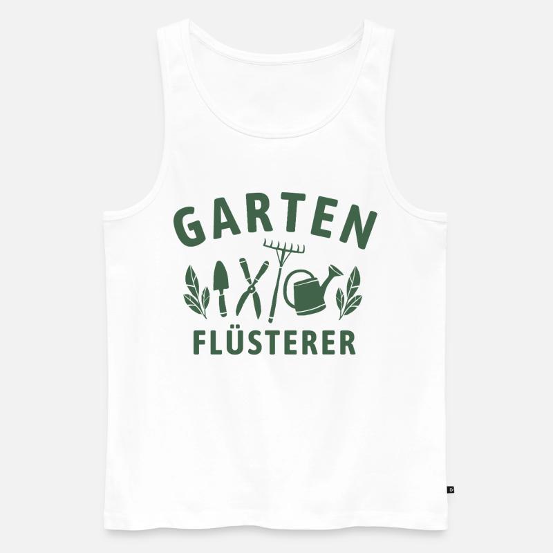 Garten Flüsterer - Retro Gärtner Natur - Männer Premium Bio Tank Top - Weiß