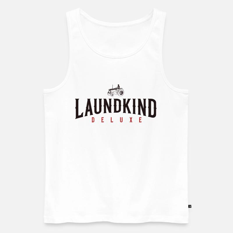 Laundkind - Canottiera ecologica premium da uomo - bianco