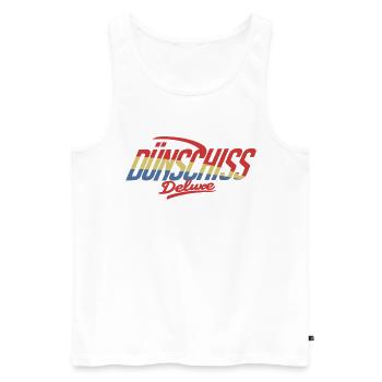 Duenschiss deluxe - Männer Premium Bio Tank Top - Weiß - Vorne - Michal (187cm)