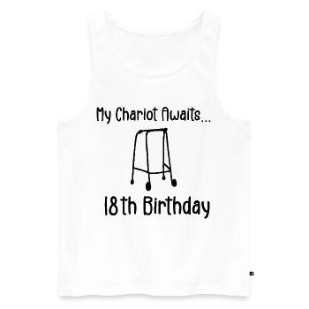 18th Birthday Party Funny 18 Years Old Birthday - Débardeur bio Premium Homme - blanc - Devant - Michal (187cm)