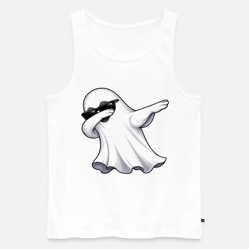 Dabbing Geist - Männer Premium Bio Tank Top - Weiß