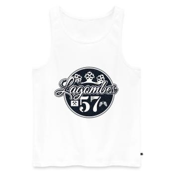 Sejerlänner Lagombes Allrounder Siegerländer Platt - Männer Premium Bio Tank Top - Weiß - Vorne - AI Model Male 178 light (178cm)
