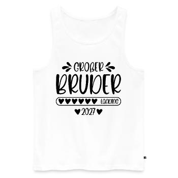 Big Brother 2027 loading - Men's Premium Organic Tank Top - white - Front - Michal (187cm)