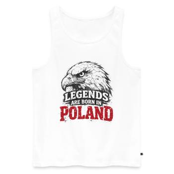 Polen Legende: Weißer Adler – Stolz & Tradition - Männer Premium Bio Tank Top - Weiß - Vorne - AI Model Male 178 light (178cm)