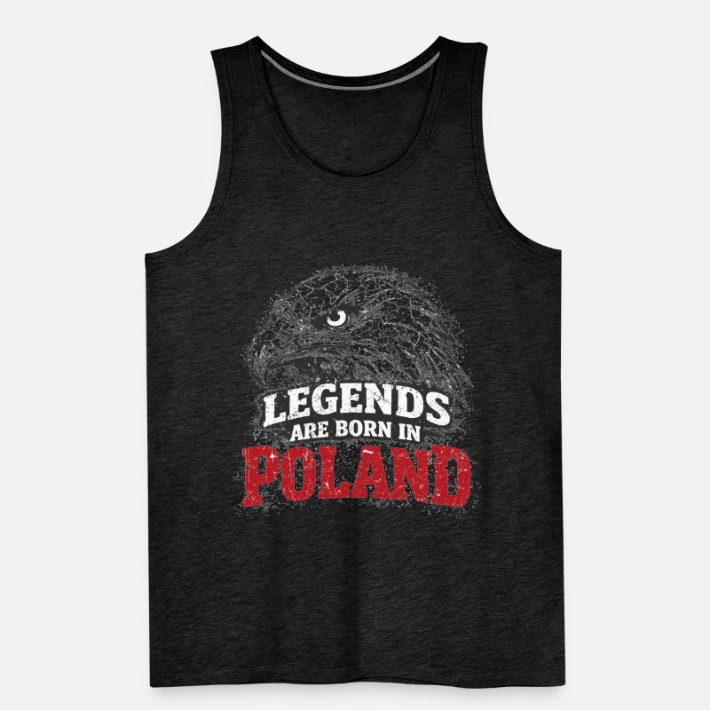 Poland Legend: White Eagle – Pride & Tradition Men's Premium Organic Tank Top