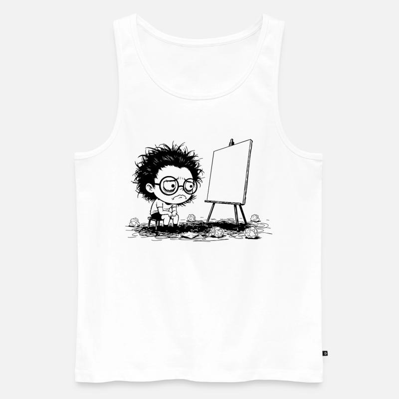 Künstler Creative Blocking Empty Canvas Manga - Männer Premium Bio Tank Top - Weiß