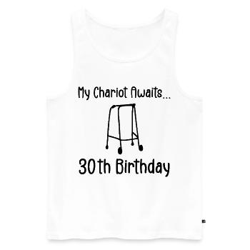 30th Birthday Party Funny 30 Years Old Birthday - Débardeur bio Premium Homme - blanc - Devant - Michal (187cm)