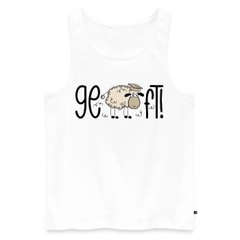 Done! Funny Sheep Doctoral Hat Graduation 2026 - Men's Premium Organic Tank Top - white - Front - AI Model Male 178 light (178cm)