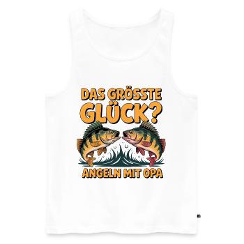 Opa Angler Geschenk - Männer Premium Bio Tank Top - Weiß - Vorne - Michal (187cm)
