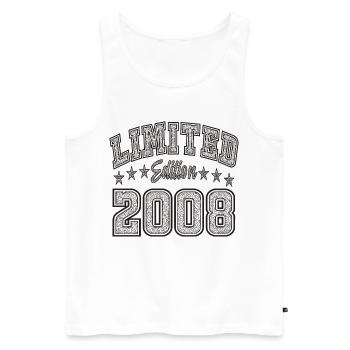 Limited Edition 2008 Vintage Geburtstag - Männer Premium Bio Tank Top - Weiß - Vorne - Michal (187cm)