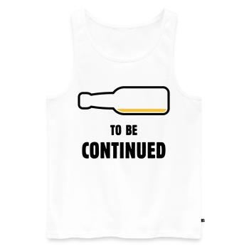 To Be Continued ( Beer / Beer ( POS 2C) - Men's Premium Organic Tank Top - white - Front - AI Model Male 178 light (178cm)