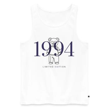 Édition limitée de l’Ours d’anniversaire 2004 - Débardeur bio Premium Homme - blanc - Devant - Michal (187cm)