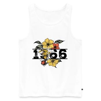 Vintage 1966 - Männer Premium Bio Tank Top - Weiß - Vorne - Michal (187cm)