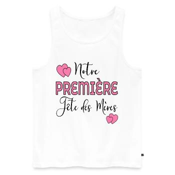 Fêtes des mères - Débardeur bio Premium Homme - blanc - Devant - Michal (187cm)