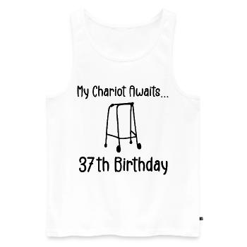 37th Birthday Party Funny 37 Years Old Birthday - Débardeur bio Premium Homme - blanc - Devant - Michal (187cm)