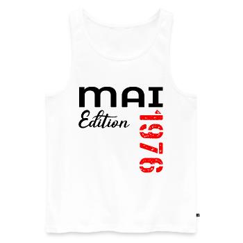 51st birthday May 1976 - Men's Premium Organic Tank Top - white - Front - AI Model Male 178 light (178cm)