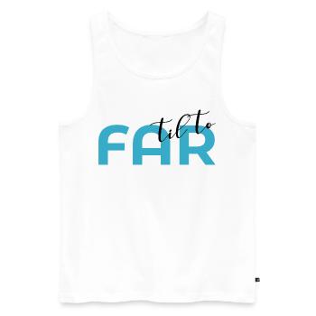 Vater von zwei Kindern - Männer Premium Bio Tank Top - Weiß - Vorne - AI Model Male 178 light (178cm)