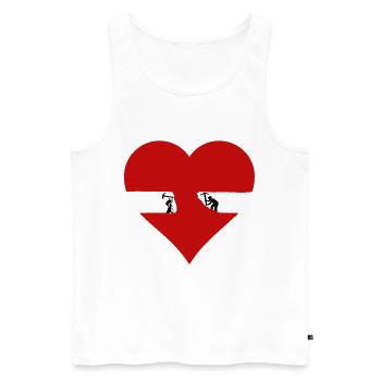 Love Takes Work Strong Bond Built Together Shirt - Männer Premium Bio Tank Top - Weiß - Vorne - AI Model Male 178 light (178cm)