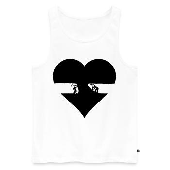 Soft Aesthetic Beauty Calm Minimal Style Shirt - Men's Premium Organic Tank Top - white - Front - AI Model Male 178 light (178cm)