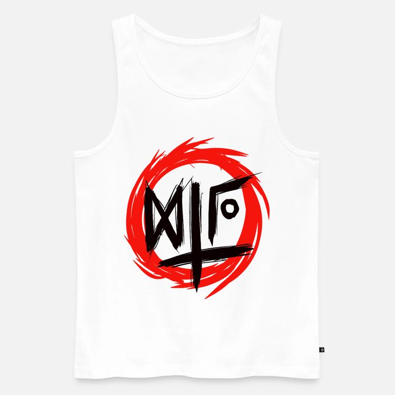 Offizielles schwarzes Logo 2026 - Männer Premium Bio Tank Top - Weiß