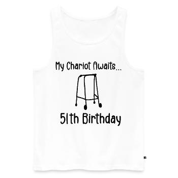 51th Birthday Party Funny 51 Years Old Birthday - Men's Premium Organic Tank Top - white - Front - Michal (187cm)