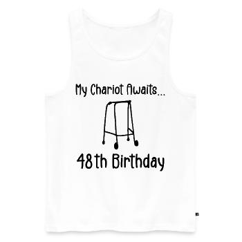 48th Birthday Party Funny 48 Years Old Birthday - Débardeur bio Premium Homme - blanc - Devant - Michal (187cm)