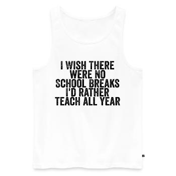 Leidenschaftliches Unterrichten: Schule das ganze Jahr über - Männer Premium Bio Tank Top - Weiß - Vorne - AI Model Male 178 light (178cm)