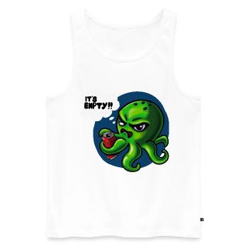 Grumpy Kraken - Männer Premium Bio Tank Top - Weiß - Vorne - AI Model Male 178 light (178cm)