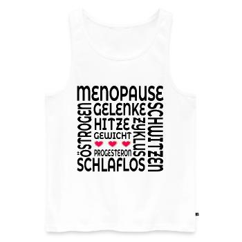Menopause Symptome Wechseljahre - Männer Premium Bio Tank Top - Weiß - Vorne - AI Model Male 178 light (178cm)