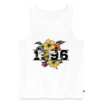 Vintage 1996 - Männer Premium Bio Tank Top - Weiß - Vorne - Michal (187cm)