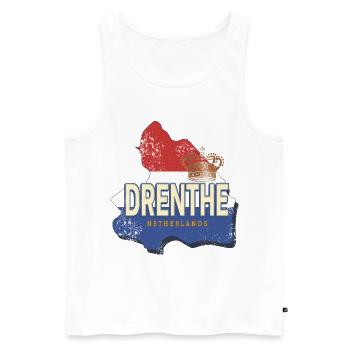Drenthe Niederlande Retro Holland Vintage Souvenir - Männer Premium Bio Tank Top - Weiß - Vorne - AI Model Male 178 light (178cm)
