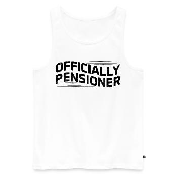 Officially Pensioner Retired Pension Retirement - Men's Premium Organic Tank Top - white - Front - Michal (187cm)