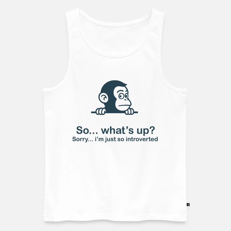 So introvertiert - Männer Premium Bio Tank Top - Weiß