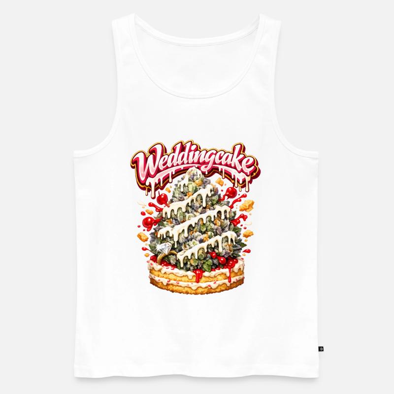 Wedding Cake Graffiti Bud Art Print - Männer Premium Bio Tank Top - Weiß