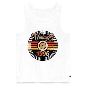 Vintage 1996 - Männer Premium Bio Tank Top - Weiß - Vorne - Michal (187cm)