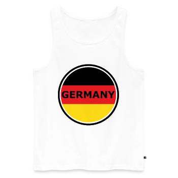 Germany Flag Halbkreis Grafik - Männer Premium Bio Tank Top - Weiß - Vorne - Michal (187cm)